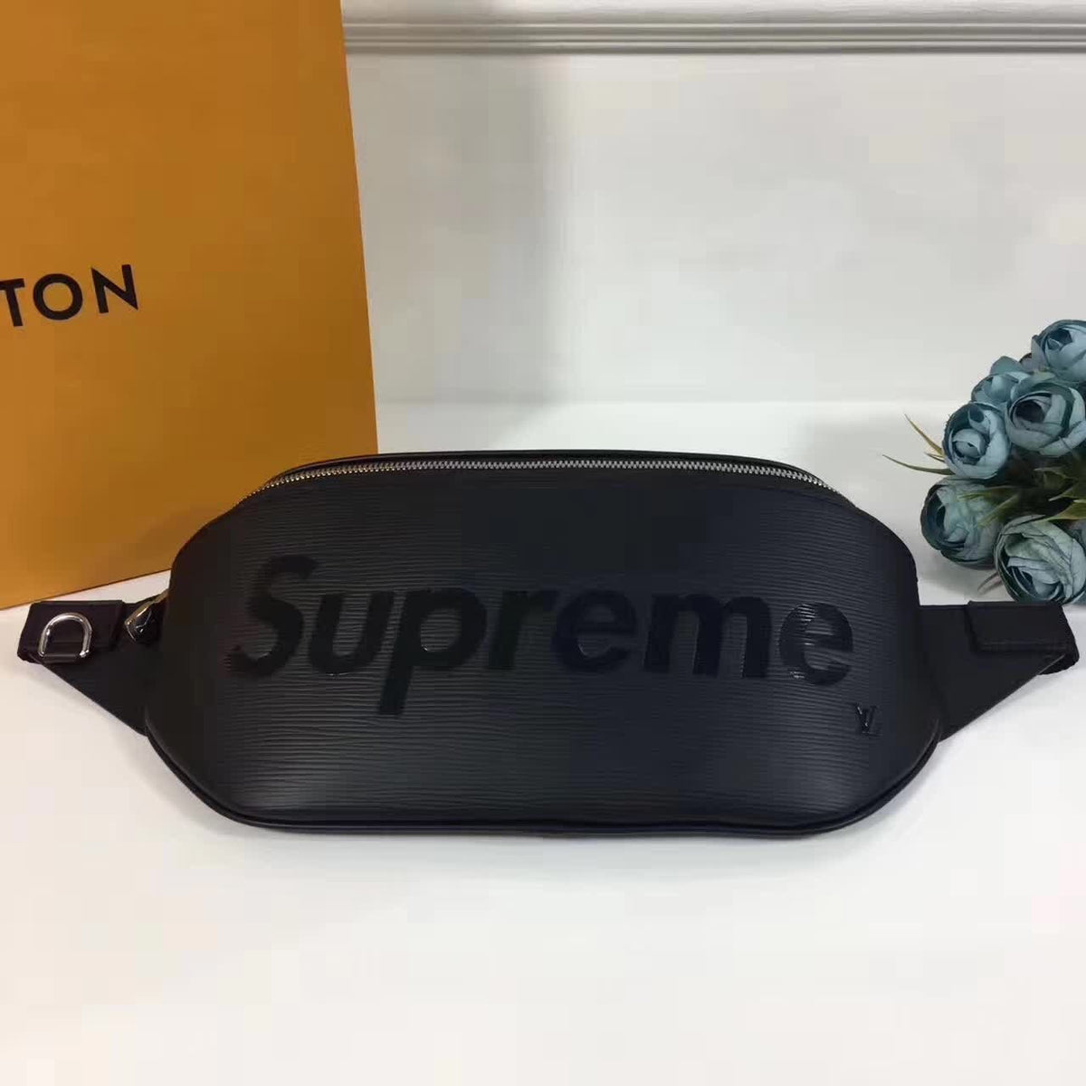 Supreme X Louis Vuitton All Black Fanny Pack for Sale in