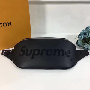 black supreme lv bag