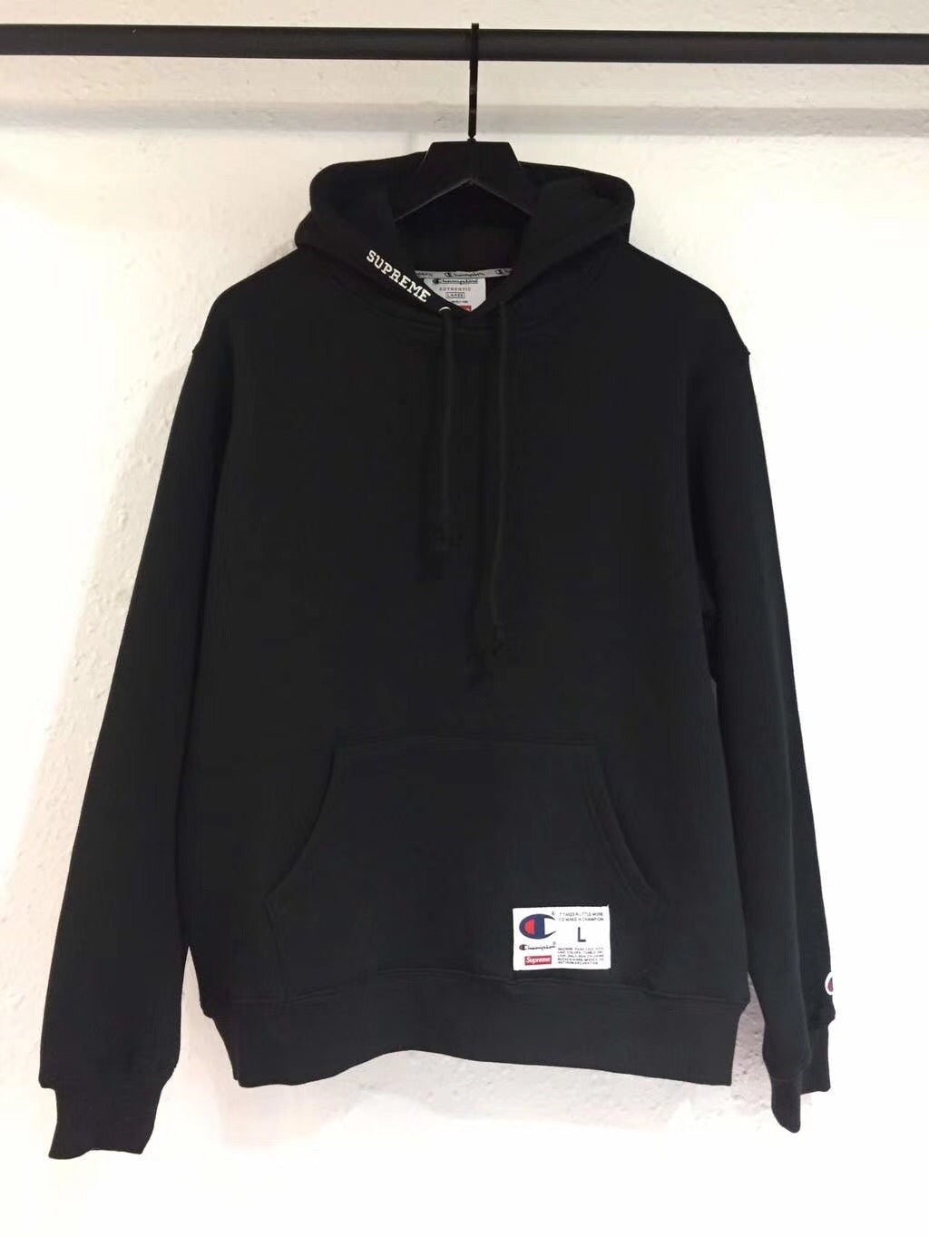 Supreme Champion Hooded Sweatshirt - Black