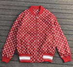 Supreme LV Red Leather Jacket