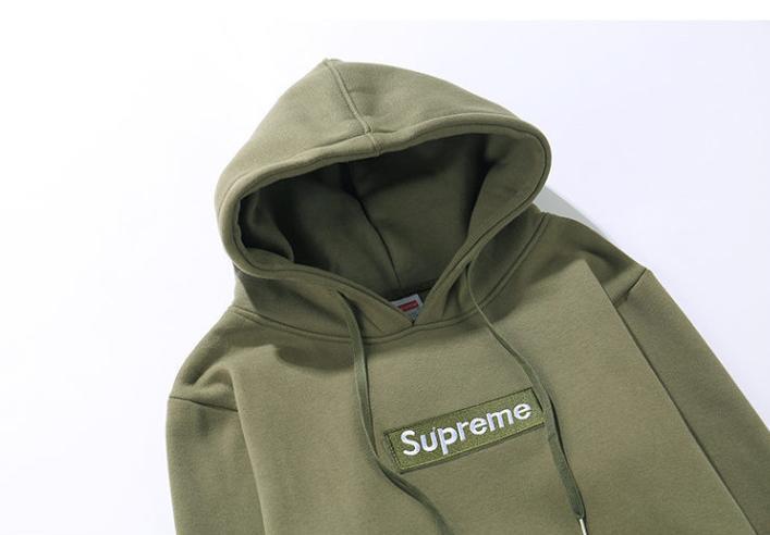 Supreme hoodie box logo sweatshirt - Navy Green – vnderwick