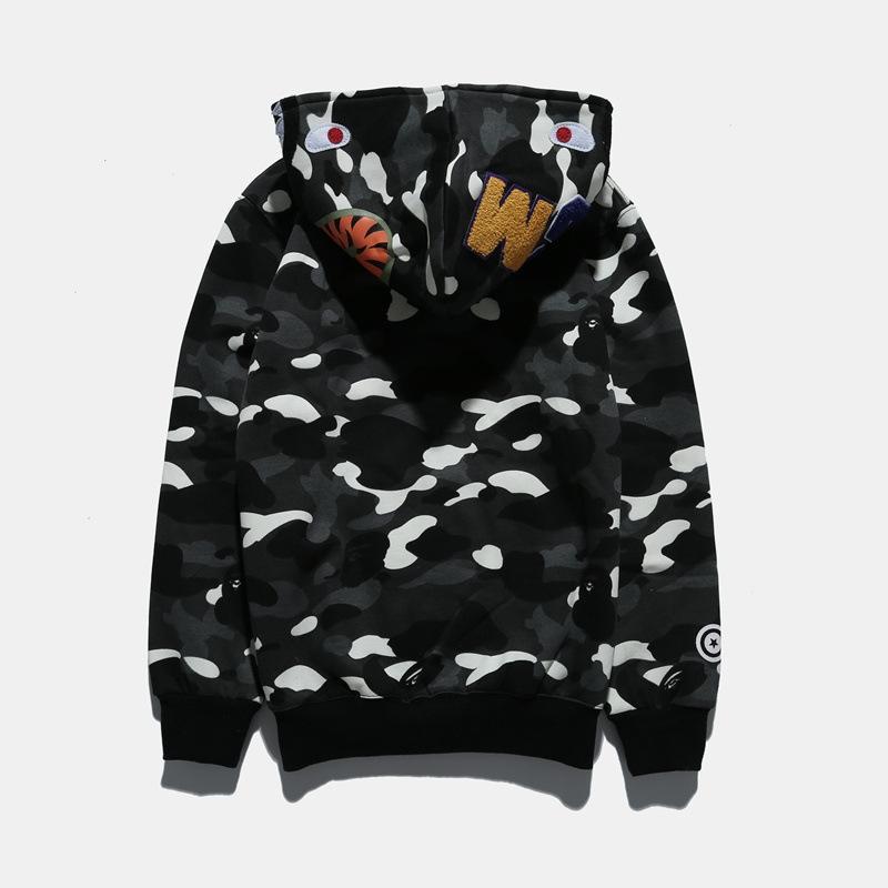 Bape Black Camo Luminous Shark Hoodie vnderwick